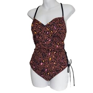 Beach Betty Slimming Side-Tie Lace-Up Swimsuit M